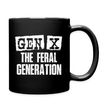 Gen X La génération sauvage Citation drôle rétro - Mug uni - noir - Droite