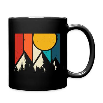 Hiking Hiker Mountaineer Gift - Full Colour Mug - black - Right