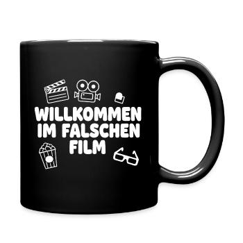 Welcome to the wrong movie - Full Colour Mug - black - Right
