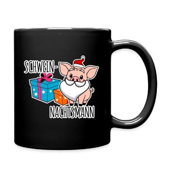 Des nuits de cochon heureuses avec le Pig Night Man - Mug uni - noir - Droite