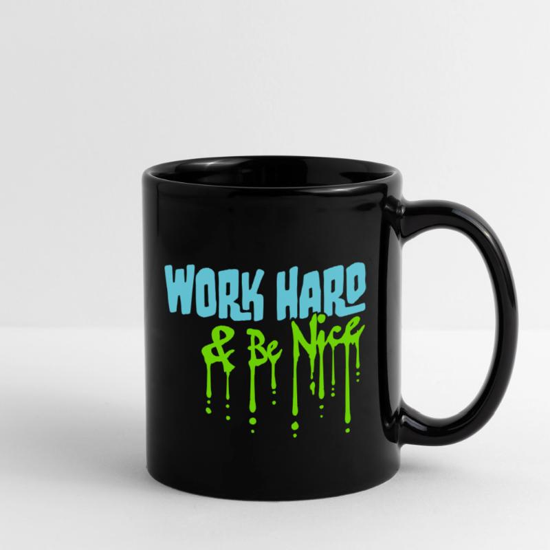 Work Hard Be Nice Motivation Positiver Geist Zitat Mug uni