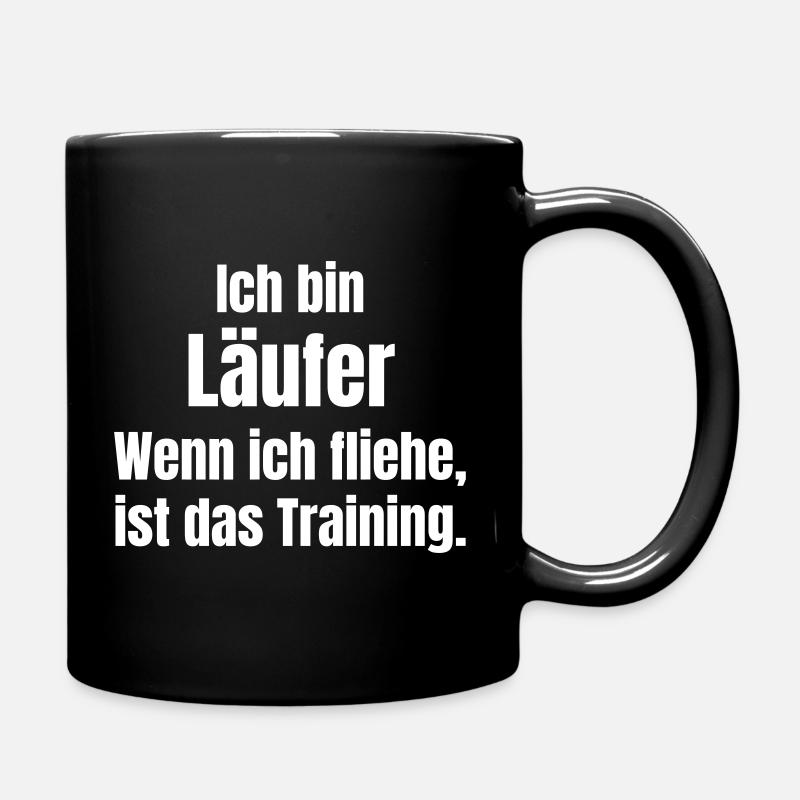 Ich bin Läufer Training Motivation - Tasse einfarbig - Schwarz