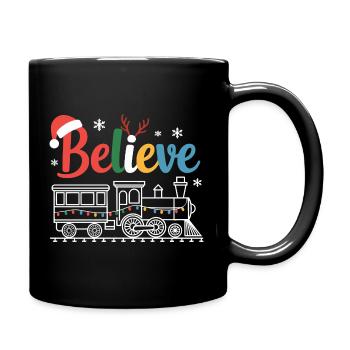 Glauben Sie an das Design von Ferienzügen - Tasse einfarbig - Schwarz - Rechts