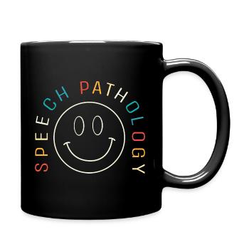 SLP Speech Therapist Speech Pathologist - Full Colour Mug - black - Right