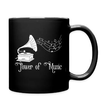 The Power of Vintage Music (White) - Full Colour Mug - black - Right