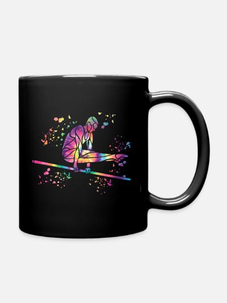 Turnerin Reck Kunstturnen - Tasse einfarbig - Schwarz