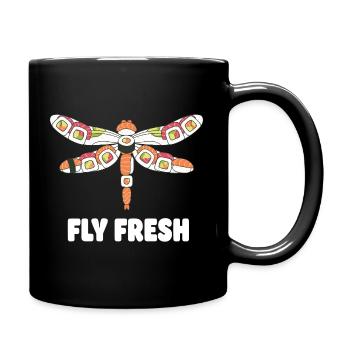 Sushi Dragonfly Fly Fresh - Full Colour Mug - black - Right