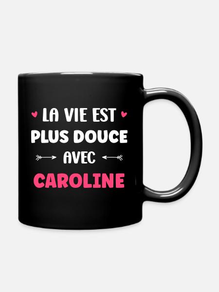 The sweeter life with Caroline - Full Colour Mug - black