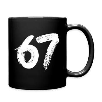 67 Peinture Blanche - Mug uni - noir - Droite