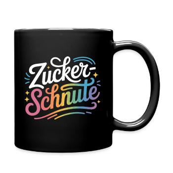Zuckerschnute Naschkatze Schokolade Zuckerschnuten - Tasse einfarbig - Schwarz - Rechts