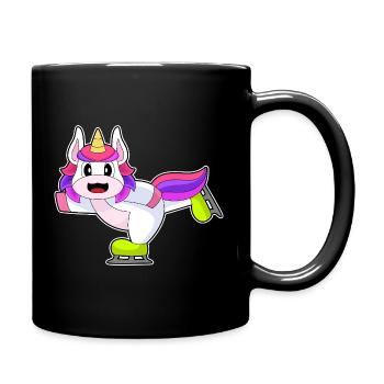 Einhorn Eislaufen Schlittschuhe Wintersport - Full Colour Mug - black - Right