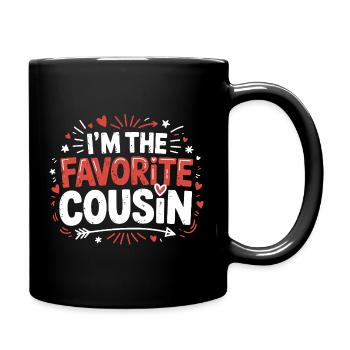 I'm the favorite cousin - Full Colour Mug - black - Right