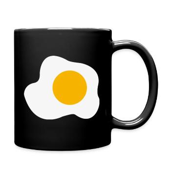 Humour graphique du petit-déjeuner aux œufs au plat - Mug uni - noir - Droite