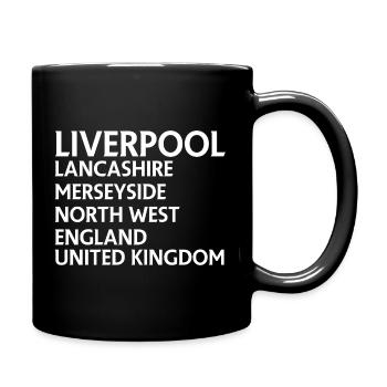 Liverpool – England Lyrics Design - Full Colour Mug - black - Right