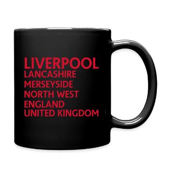 Liverpool – Angleterre Conception des paroles - Mug uni - noir - Droite
