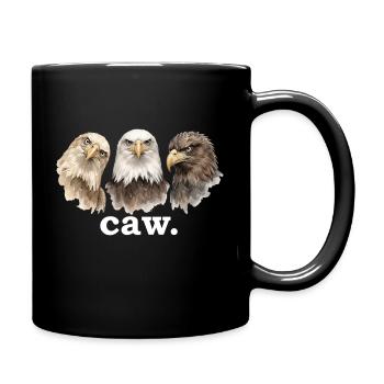 eagle croak funny eagle lover funny croak - Full Colour Mug - black - Right