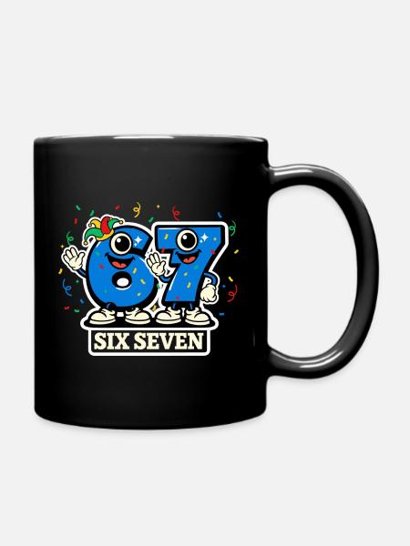 67 Six Seven Meme Karneval Kostüm Lustig Fasching - Tasse einfarbig - Schwarz