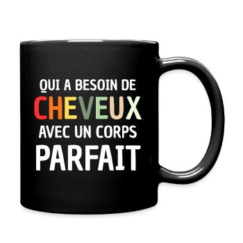 Man Humour Bald Gift Man Humour Joke Baldness - Full Colour Mug - black - Right