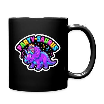 Party Saurus Birthday Dino - Full Colour Mug - black - Right