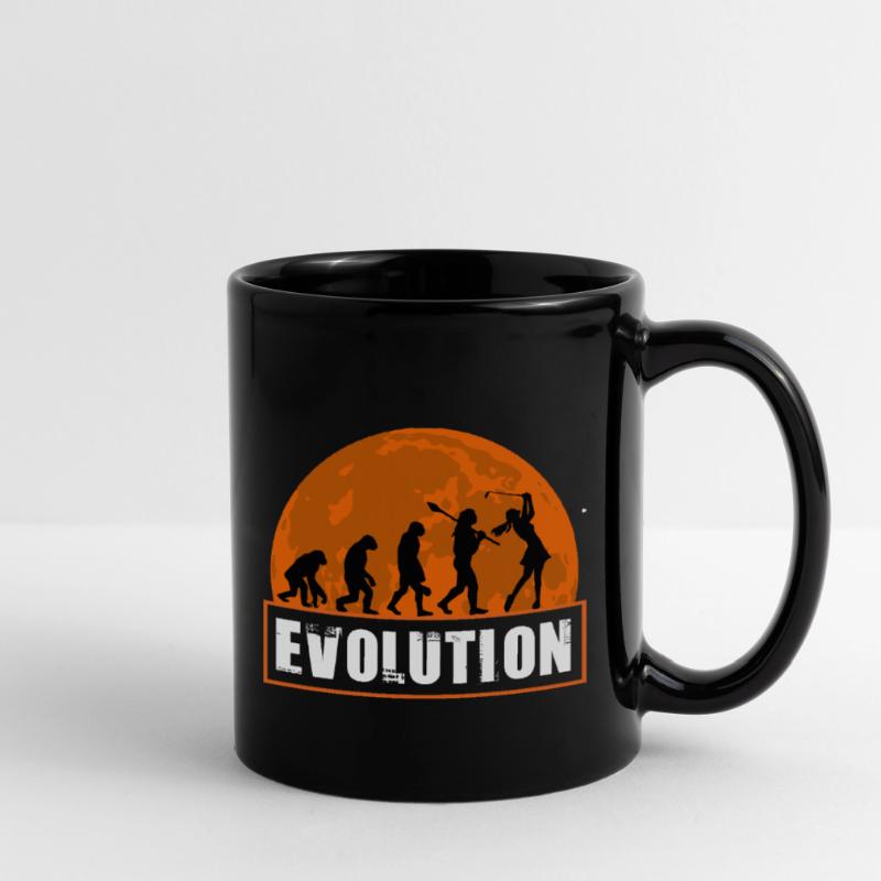 Évolution du golf, fille golfeuse Joueuse de golf cadeau Mug uni