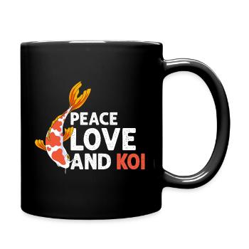Zen Vibes and Koi Passion Calm Pond Lifestyle - Tasse einfarbig - Schwarz - Rechts
