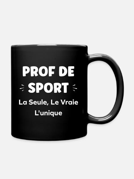 Prof de sport: la vraie unicité - Mug uni - noir