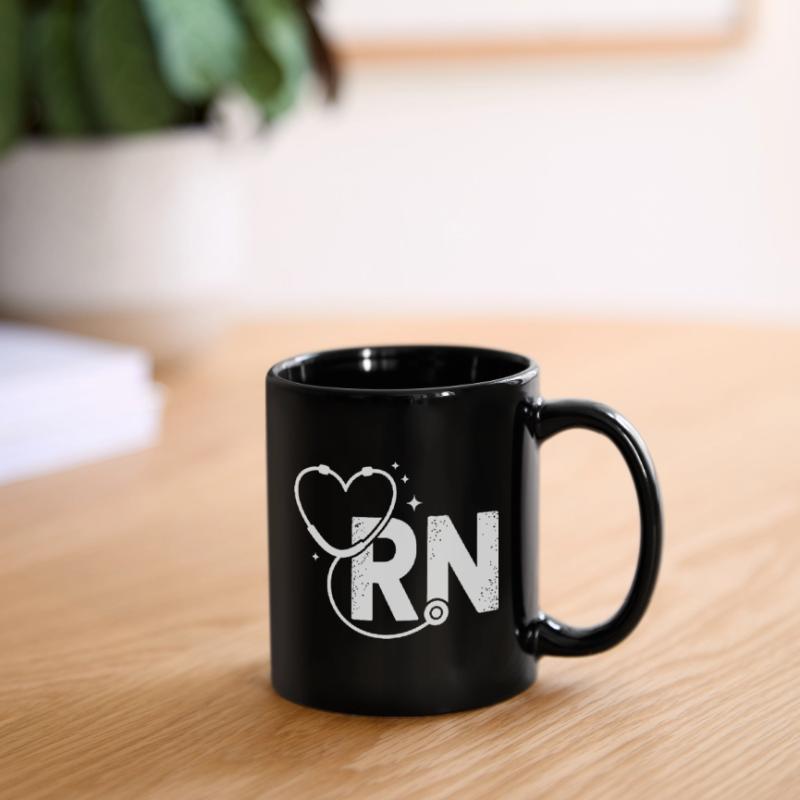 Herzloop RN Logo mit Sternen Tasse einfarbig