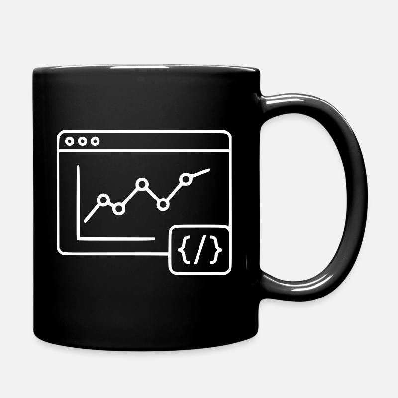 Web Analyse Chart Coding Browser Vektor - Tasse einfarbig - Schwarz