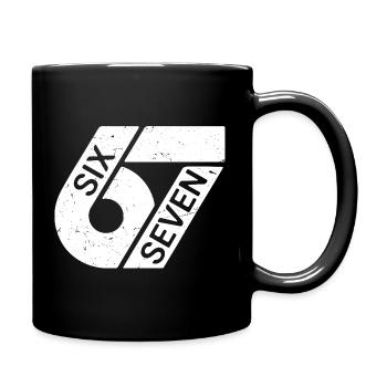Six Seven Meme - Tasse einfarbig - Schwarz - Rechts