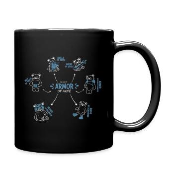 Rüstung der Hoffnung - Tasse einfarbig - Schwarz - Rechts