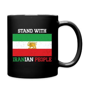 Stand With Iranian People Emblem - Full Colour Mug - black - Right
