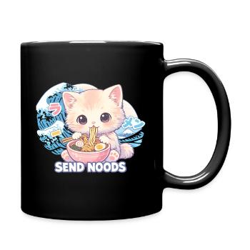 Ramen Katze Kanagawa - Tasse einfarbig - Schwarz - Rechts