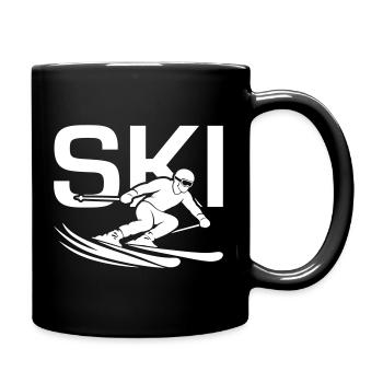 Ski Sport Silhouette - Full Colour Mug - black - Right