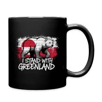 Je soutiens le Groenland – Polar Bear - Mug uni - noir - Droite