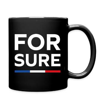 Sicher - Tasse einfarbig - Schwarz - Rechts