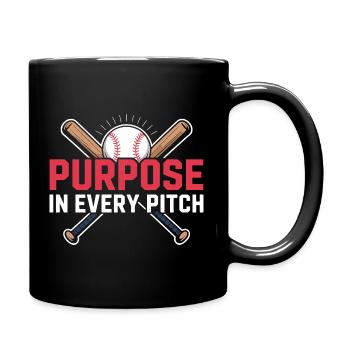 Christlicher Baseballspieler Bibelglaube Jesus Christus - Tasse einfarbig - Schwarz - Rechts