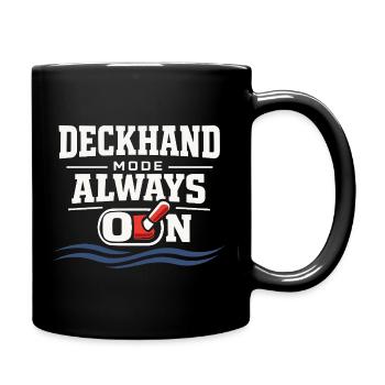 Seemannschaftsgeschenk Für Deckhand Ocean Work - Tasse einfarbig - Schwarz - Rechts