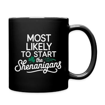 Am ehesten wird er Unfug anfangen - Tasse einfarbig - Schwarz - Rechts