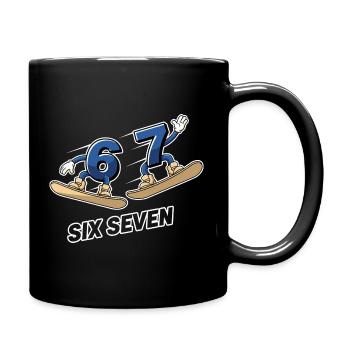 6 7 Six Seven Snowboard Meme - Mug uni - noir - Droite