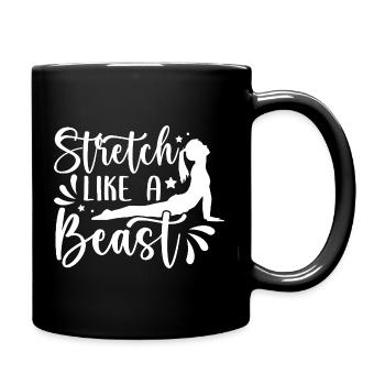 Pilates Enthusiasts Stretch Like A Beast Pilates - Full Colour Mug - black - Right