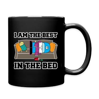 Best in the Bed Cartoon Tee - Full Colour Mug - black - Right