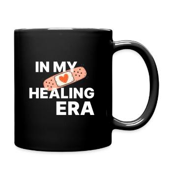 In My Healing Era – Strong Positive Saying - Full Colour Mug - black - Right