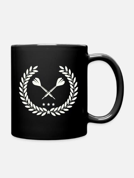 darts_lorbeerkranz - Tasse einfarbig - Schwarz