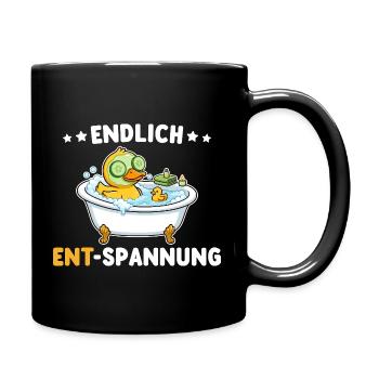 Wellness Duck Enfin Relaxation Jeu de mots - Mug uni - noir - Droite