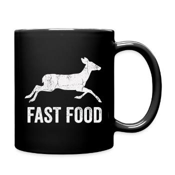 Jagd Humor Shirt für Jäger - Tasse einfarbig - Schwarz - Rechts