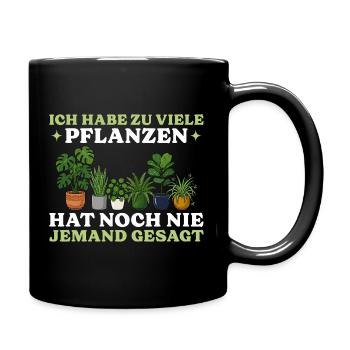 Hobby Gardener Too Many Plants Gardener Gift - Full Colour Mug - black - Right