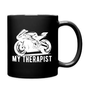 Ma thérapeute : Course moto amusante - Mug uni - noir - Droite