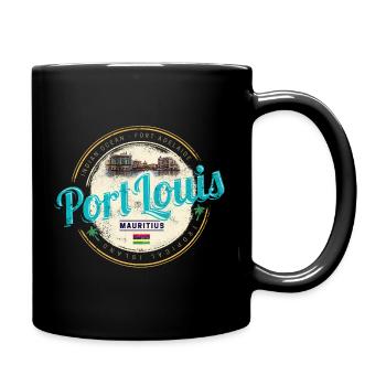 Souvenir de l’océan Indien à Port Louis, Maurice, - Mug uni - noir - Droite