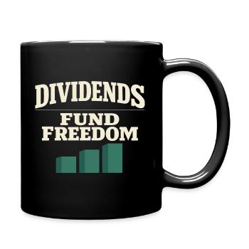 Long-term investor buys and holds - Full Colour Mug - black - Right