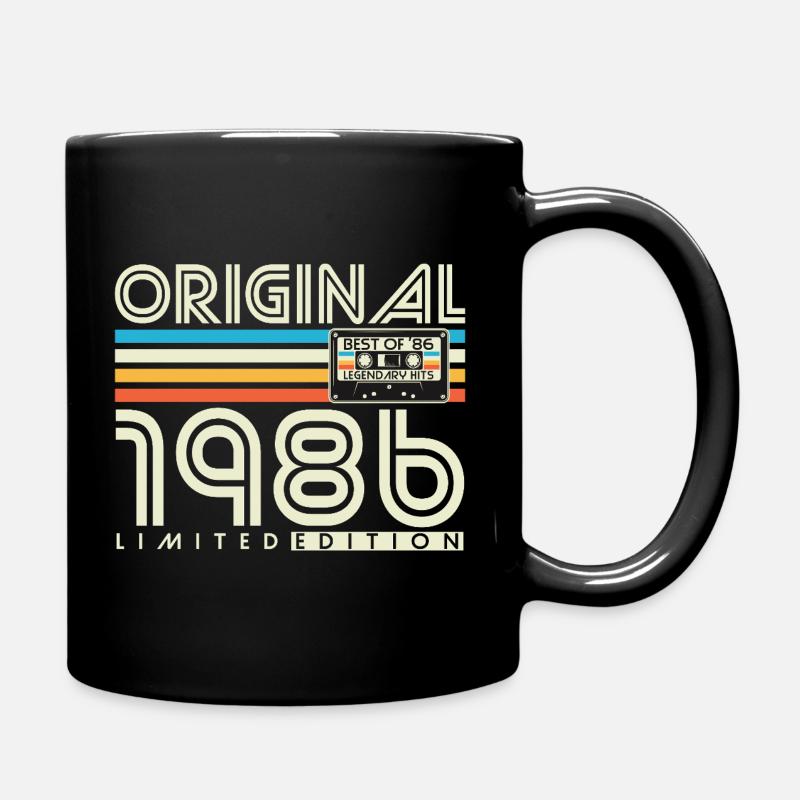 Cadeau d’anniversaire rétro vintage vintage 1986 - Mug uni - noir